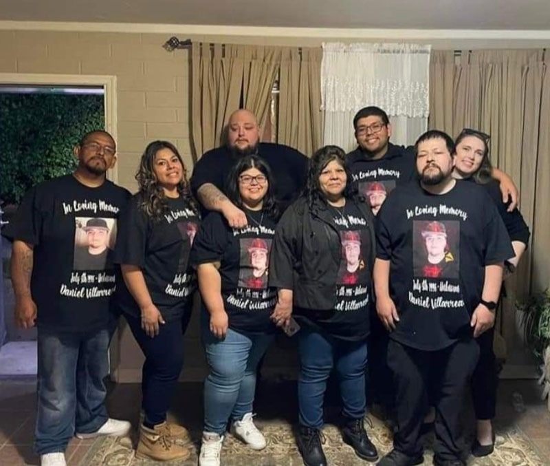 Jesse and his family celebrating the life of his brother
